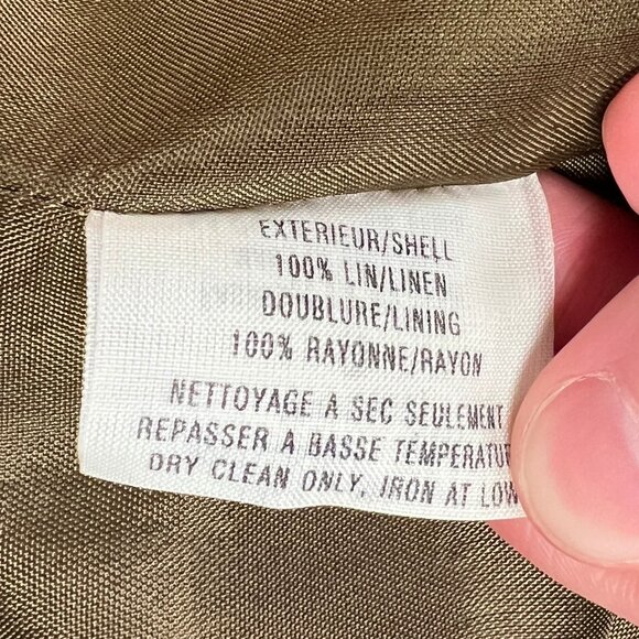 Vintage 100% Linen Blazer Jacket Coat Oversized Old Money Academia Quiet Luxury - Picture 7 of 8